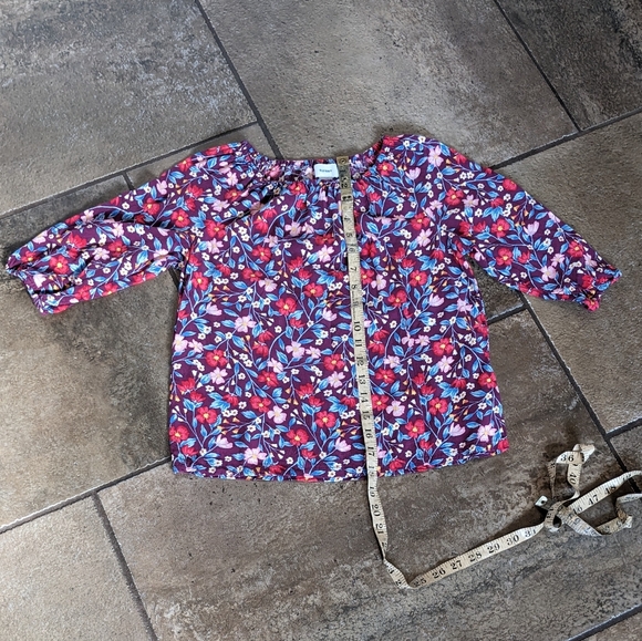 Old Navy Top Girls Boho Floral Size 8, Purple Red - Picture 2 of 6